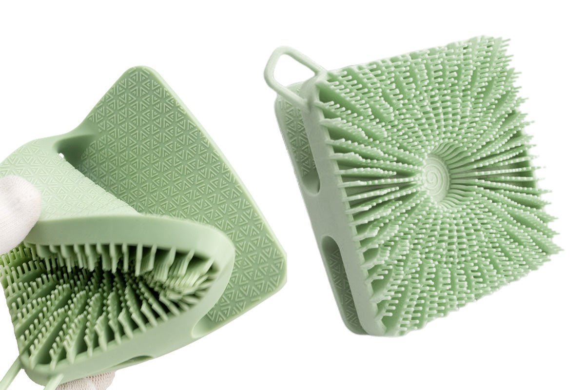 Dual Sided 2 In 1 Silicone Body Shower Scrubber Body Brush Buffer Scrubber
