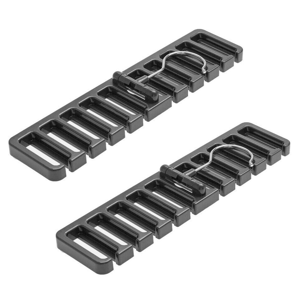 2Pcs Belt and Tie Hanger for Closet Organizer with 20 Hooks