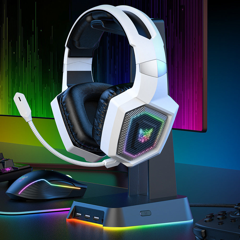 2.4GHz Wireless Gaming Headset Mic Headphone Stereo Surround Microphone for PC