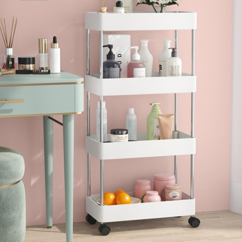 Slim Rolling Storage Cart Bathroom Shelves Organizer for Kitchen Laundry