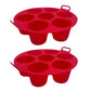 2Pcs 7 Cavity Silicone Cupcake Muffin Baking Mold for Air Fryer