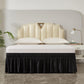 2Pcs Wrap Around Dust Ruffles Bed Skirt with Adjustable Elastic Belt