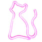 LED Cat Rainbow Neon Sign Lights Bedside Night Light Lamp Bedroom Wall Decoration