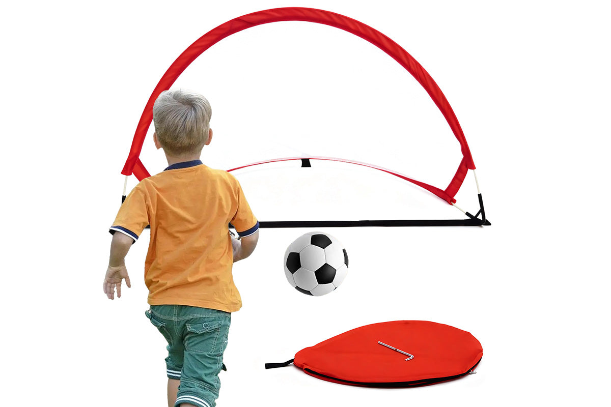 Portable Pop Up Soccer Goal Set with 3 Ground Pegs and Storage Bag