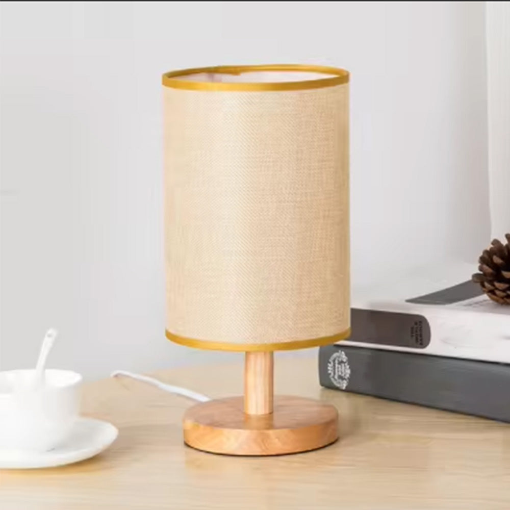 Small Bedside Night Table Lamp For Bedroom Minimalist Nightstand Lamp With Round Shade