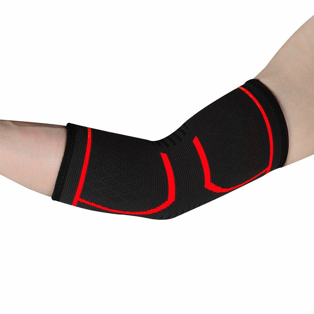 2Pcs Elbow Compression Sleeve for Tennis Golfer's Elbow Weightlifting Unisex-Red