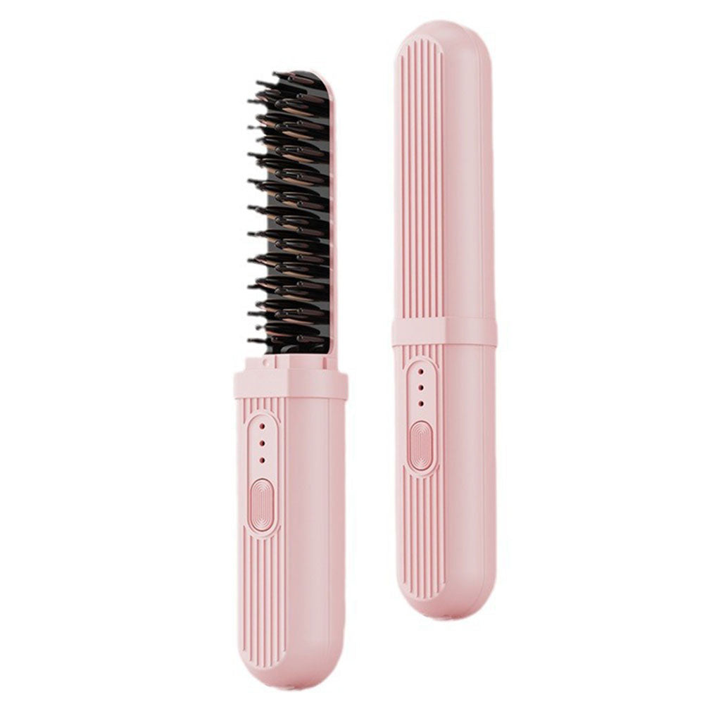 Negative Ion Electric Hair Straightener Brush Curler Lazy Comb Hot Flat Artifact