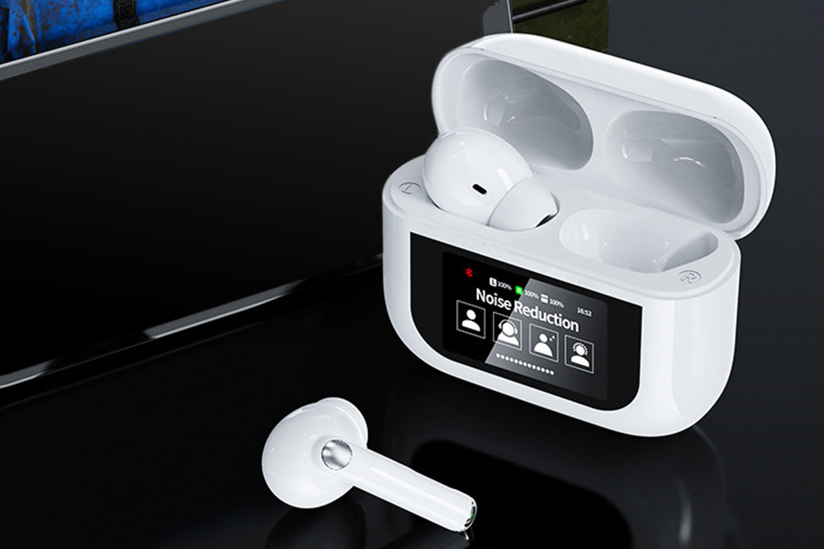 Wireless Earbuds Bluetooth 5.4 Earbuds with Touch Screen Noise Cancelling Headphones
