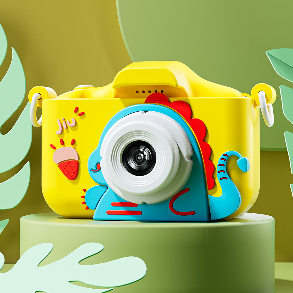 Dinosaur Kids Camera With 64GB SD Card Selfie Camera Digital Camera For Kids