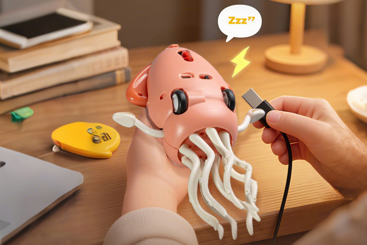 Dancing Octopus Toy Electric Crawling Octopus Tummy Time Toy Dancing Music Squid