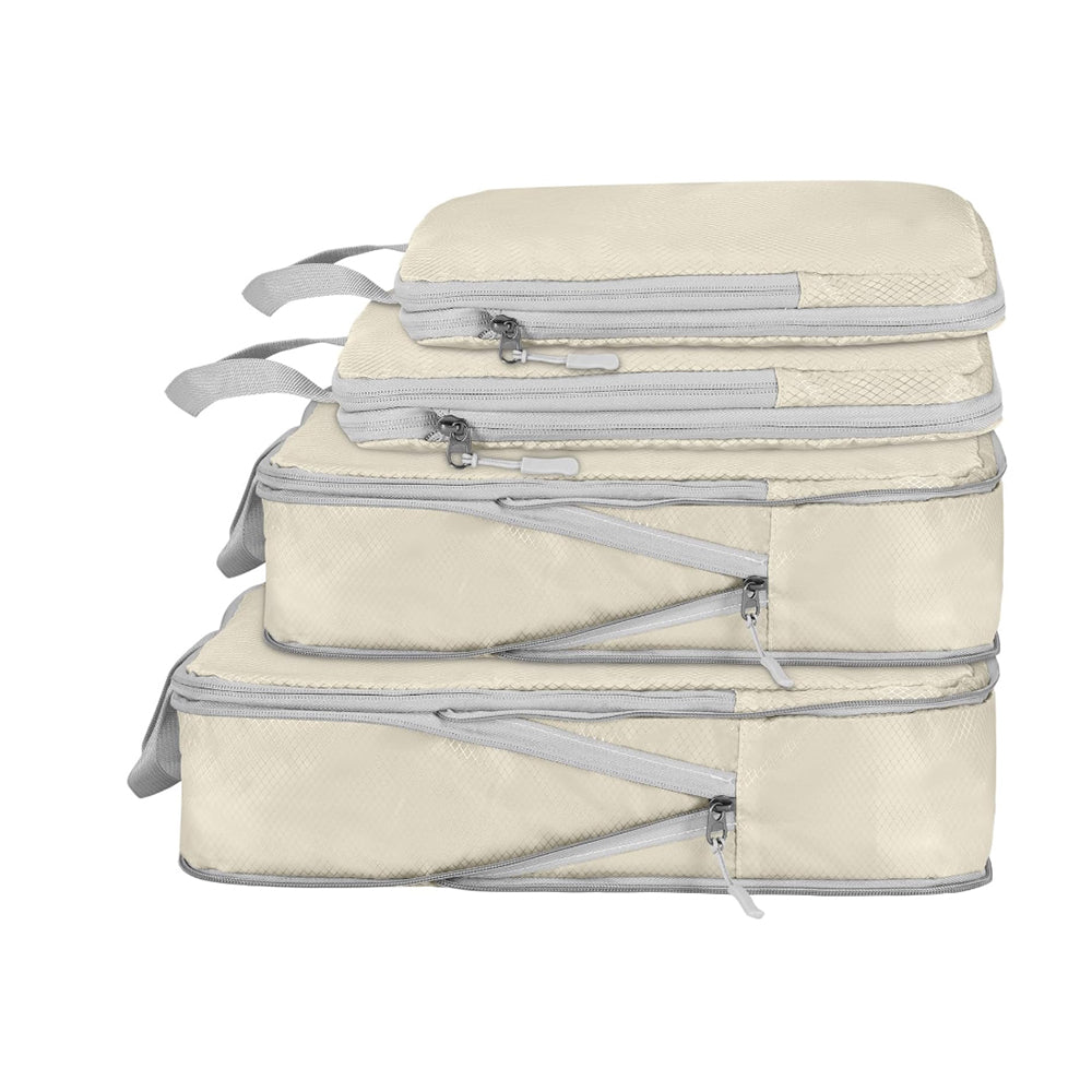 4Pcs Travel Storage Compression Luggage Bags Packing Cube Organizer