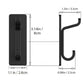 4Pcs Self Adhesive Wall Hook Double Hook Hanger Home Kitchen Bathroom Hanger Cabinet Tool