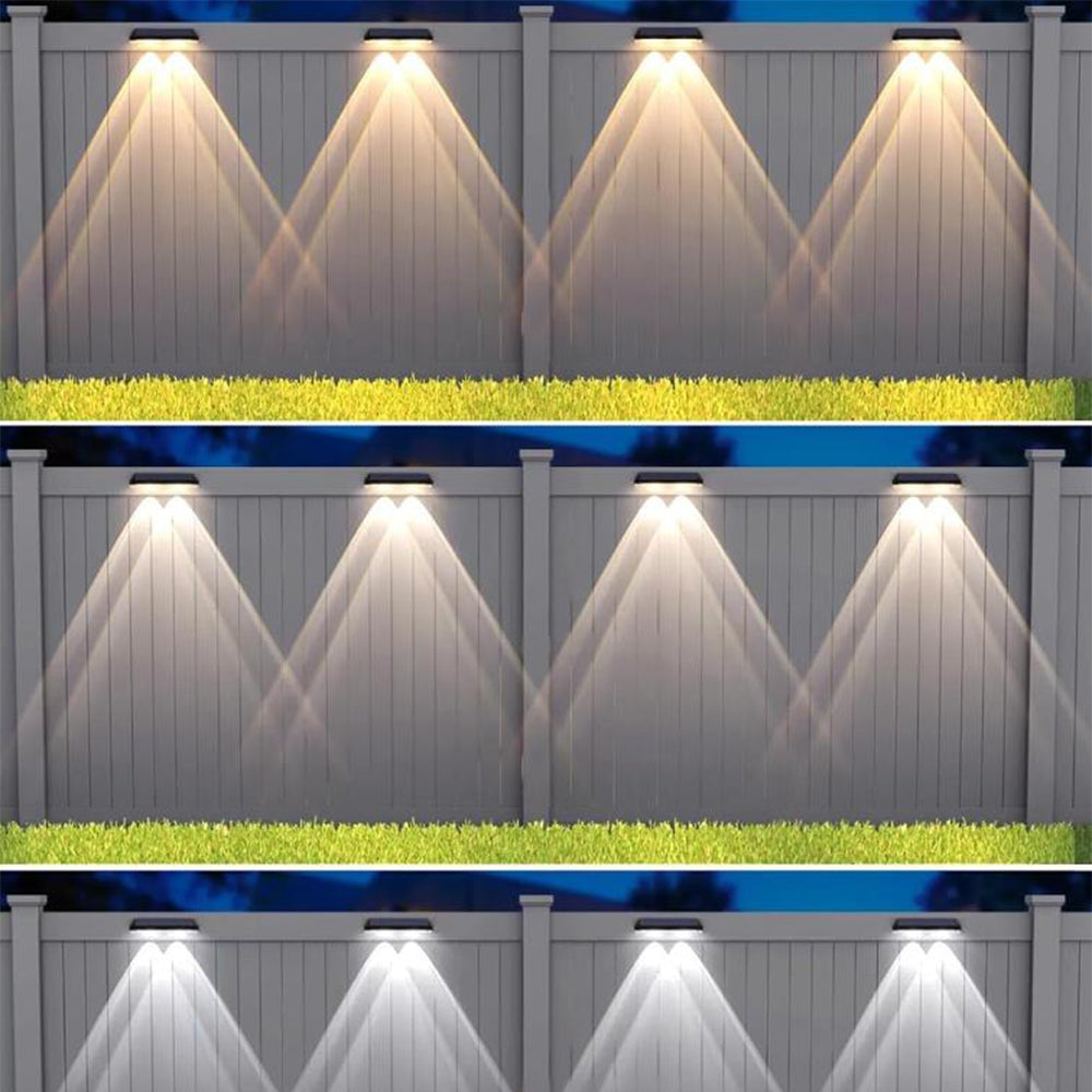 LED Solar Powered Fence Lights Deck Door Wall Stair Step Outdoor Lamp