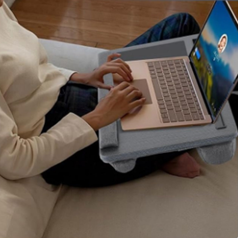 Lap Desk Laptop Stand with Tablet Phone Holder for Home Bed Sof