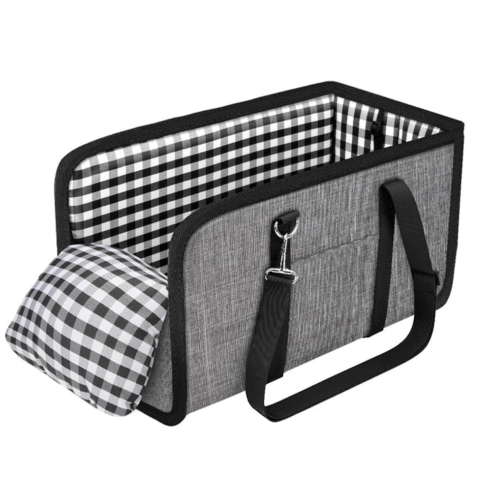 Oxford Fabric Center Console Pet Vehicle Seat Carrier for Small Dogs Cats