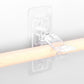 Curtain Rod Brackets Self Adhesive No Drill Transparent Invisible Holders for Curtains Towels