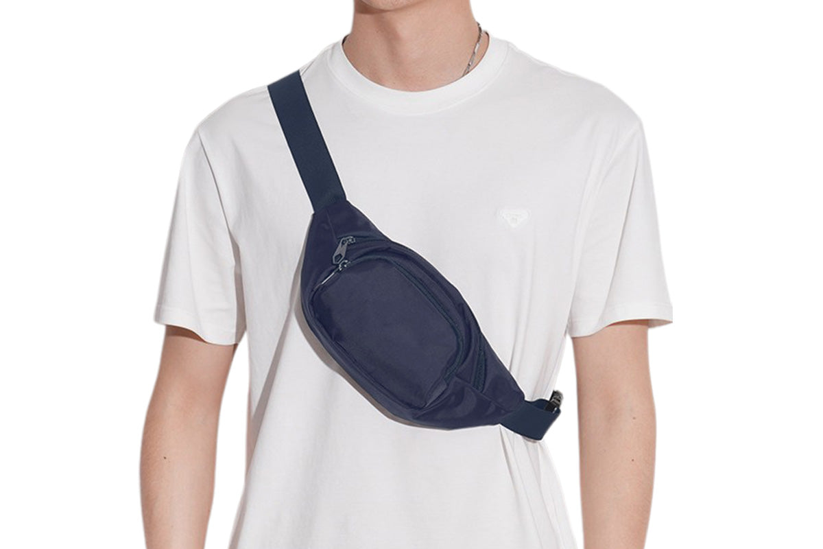 Waist Bag With 3 Zipper Pockets Crossbody Bag Unisex Large Fanny Pack For Travel Holiday
