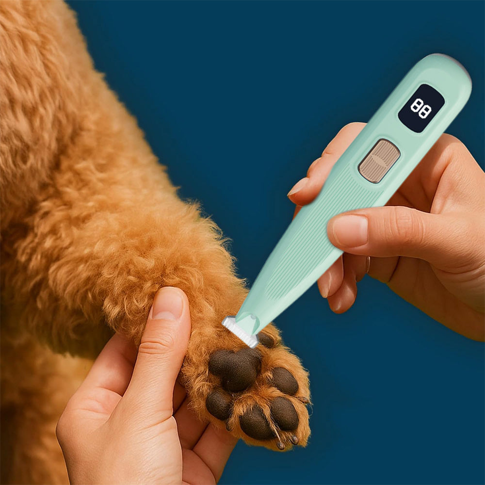 Dog Paw Trimmer LED Light Digital Display Pet Groomer for Cats Dogs