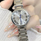 Women's Quartz Watch Classic Dial Roman Numerals Stainless Steel Band