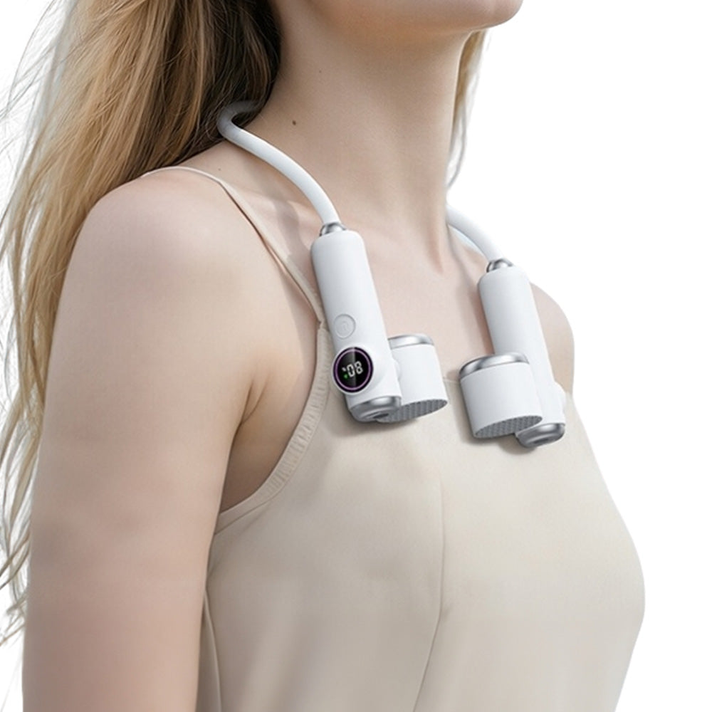Detachable Easy Attached Neck and Handheld Fan with Dual 2000mAh Batteries