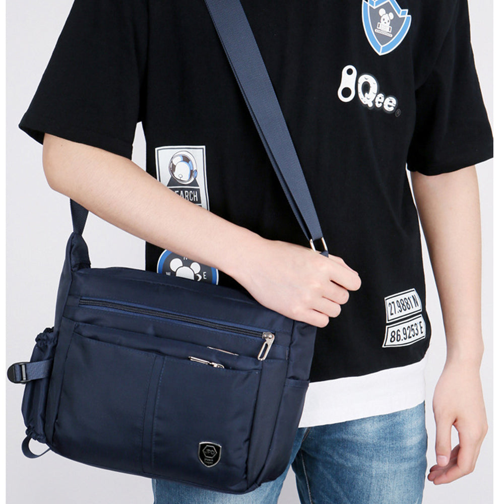 Water-Resistant Messenger Bag for Men Lightweight Travel Crossbody Sling Bag