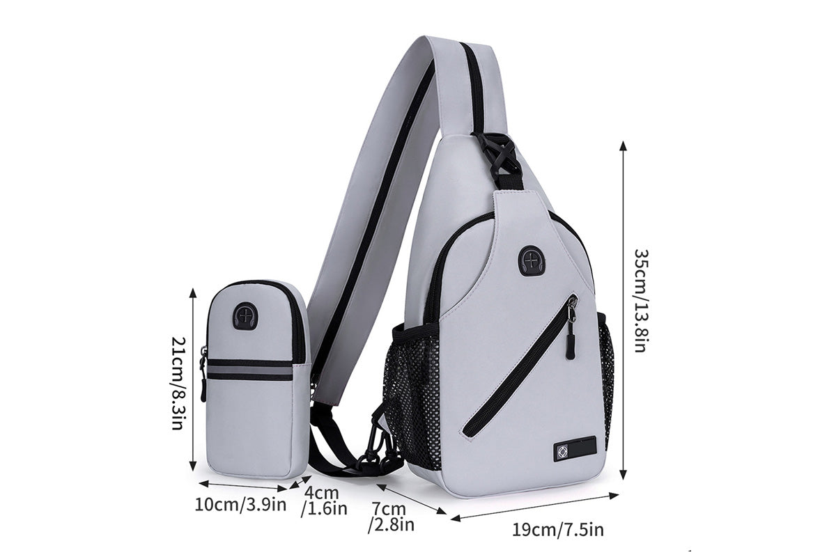 Travel Crossbody Chest Bag for Men and Women Adjustable Sling Backpack