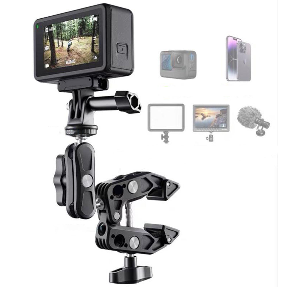 Super Clamp Camera Clamp Mount Monitor With Action Camera Adapter Phone Clamp Mount