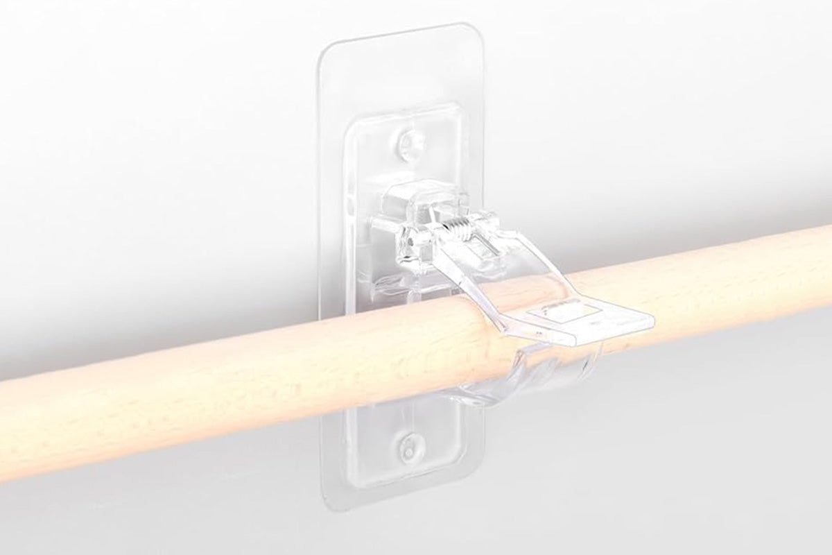 No Drill Self Adhesive Curtain Rod Brackets Transparent Invisible Holders for Curtains Towels