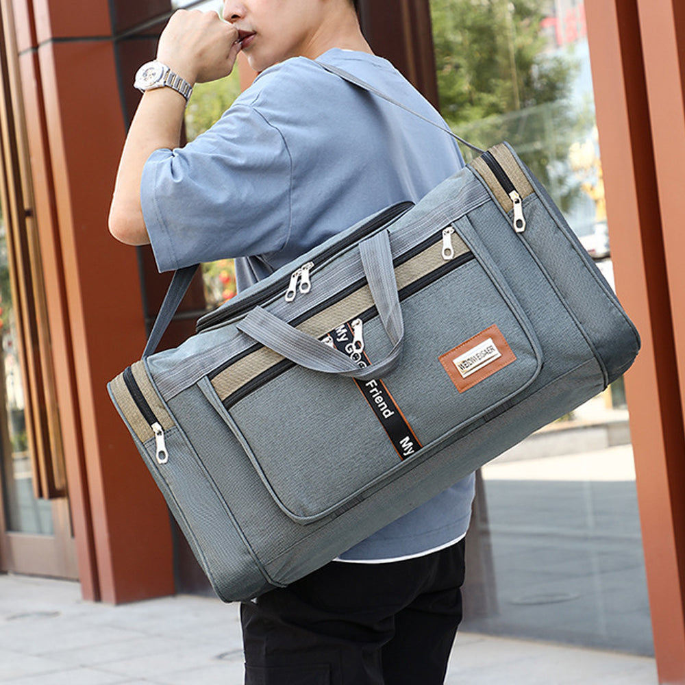 Sports Travel Duffel Bag Large Capacity Waterproof Shoes Compartment