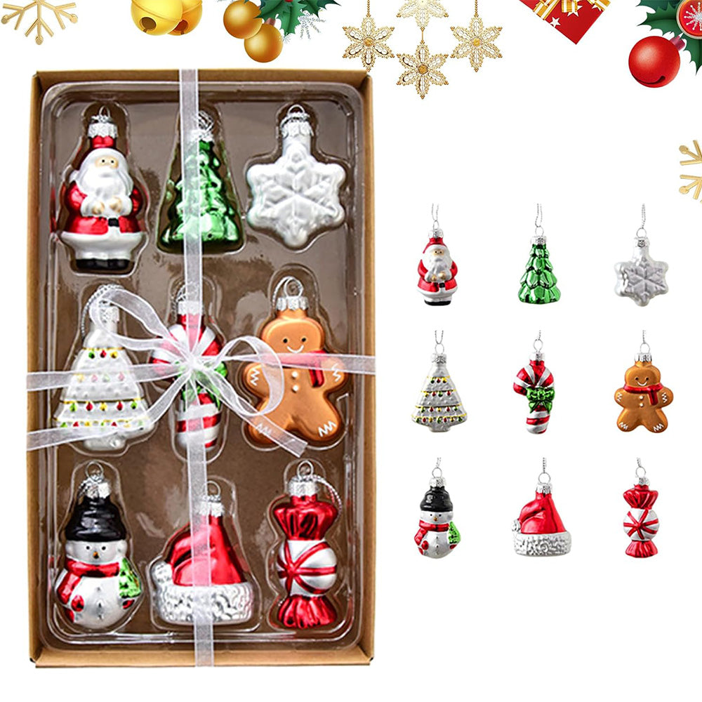Glass Painted Christmas Ornaments Christmas Tree Hanging Decorations