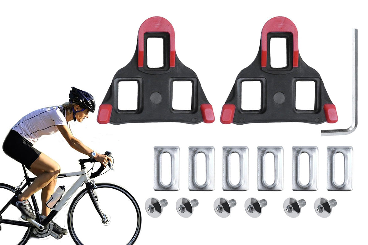 Road Bike Cleat Set SPD Compatible Cycling Pedal Clips for Road Shoes