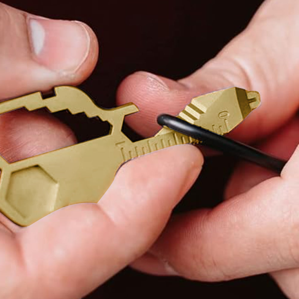 24-in-1 Key-shaped Multitool Keychain