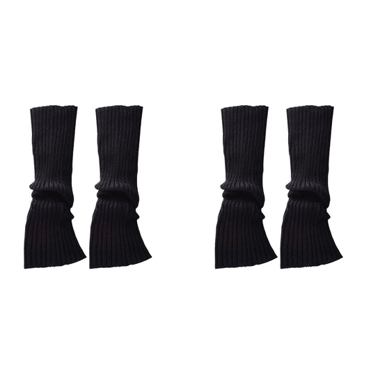 2X Women Long Leg Ribbed Knitted Leg Socks Long Socks