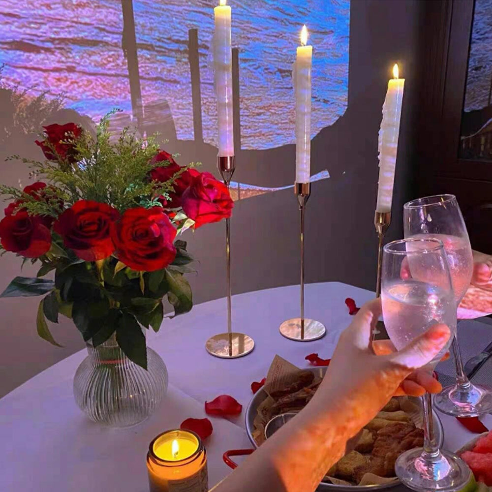 3Pcs Taper Candle Holder Table Decorative Candlestick Holder for Wedding Dinning