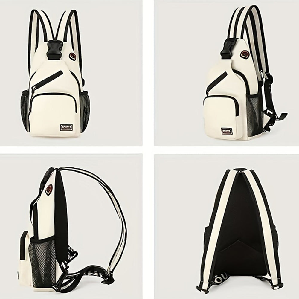 2Pcs Dual-use Water-resistant Chest Bag Outdoor Travel Shoulder Backpack