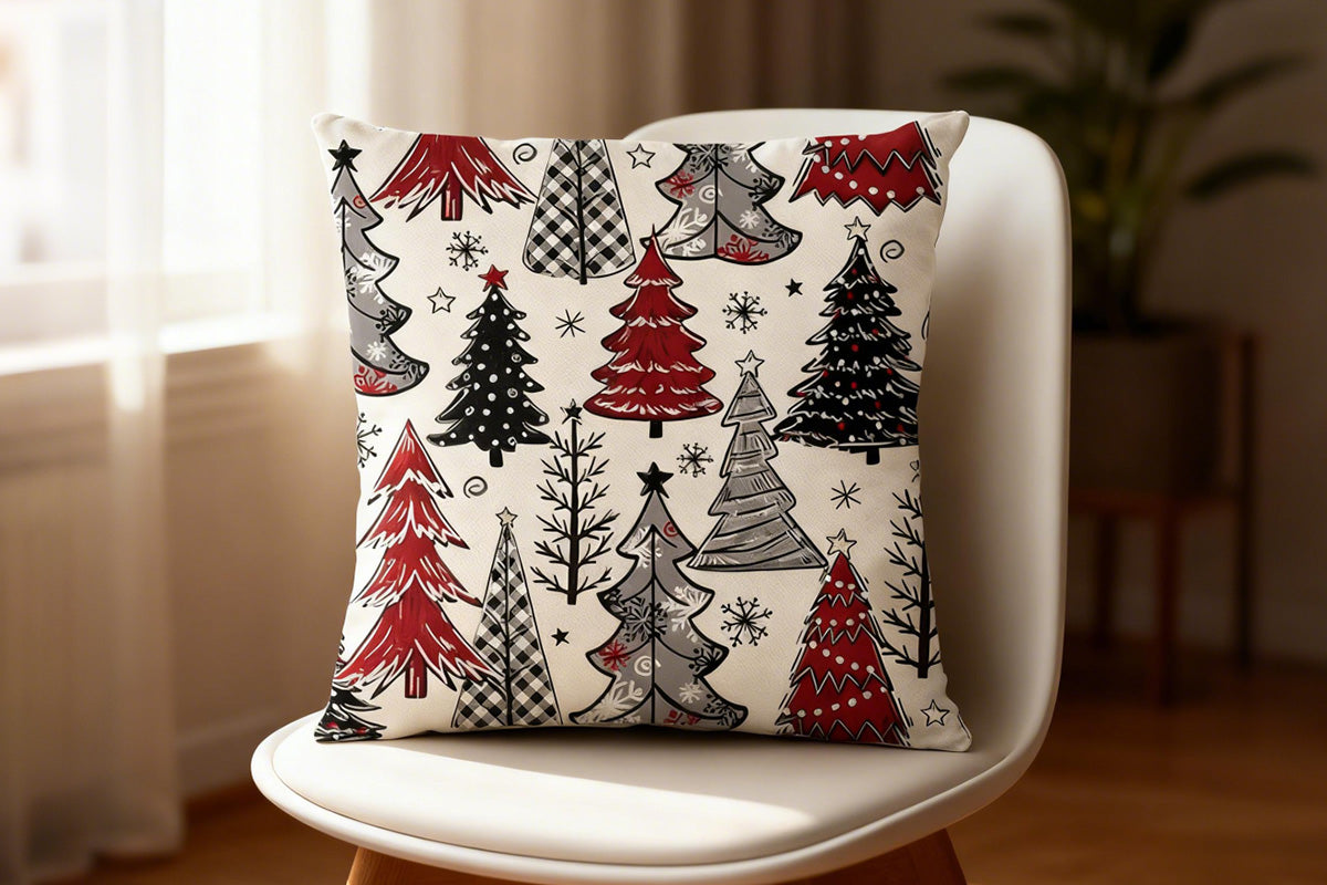 Set of 4 Christmas Pillow Covers Decorative Throw Pillow Covers for Sofa