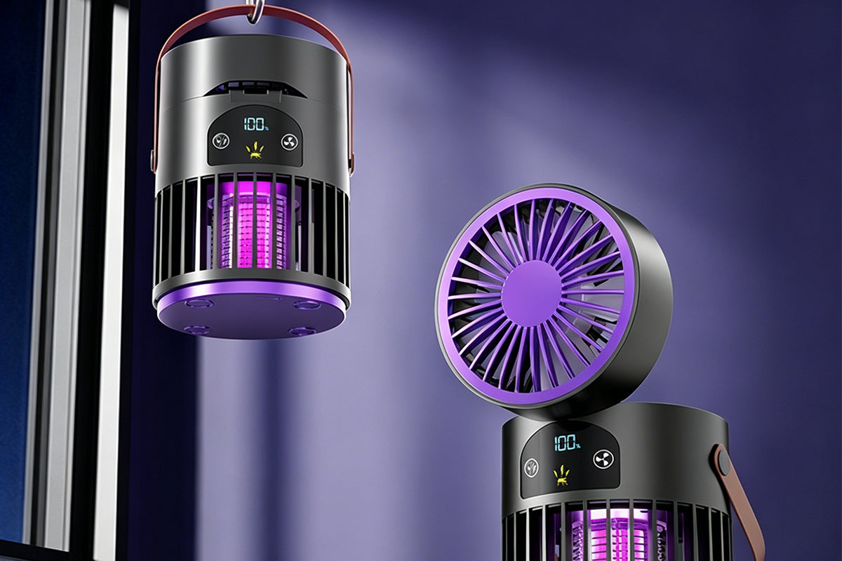 2-in-1 Fan Mosquito Killer Lamp Purple Light Trap Electric Zapper