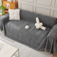 Chenille Sofa Slipcover Washable Couch Cover Sofa Dogs Furniture Protector with Tassels-Grey