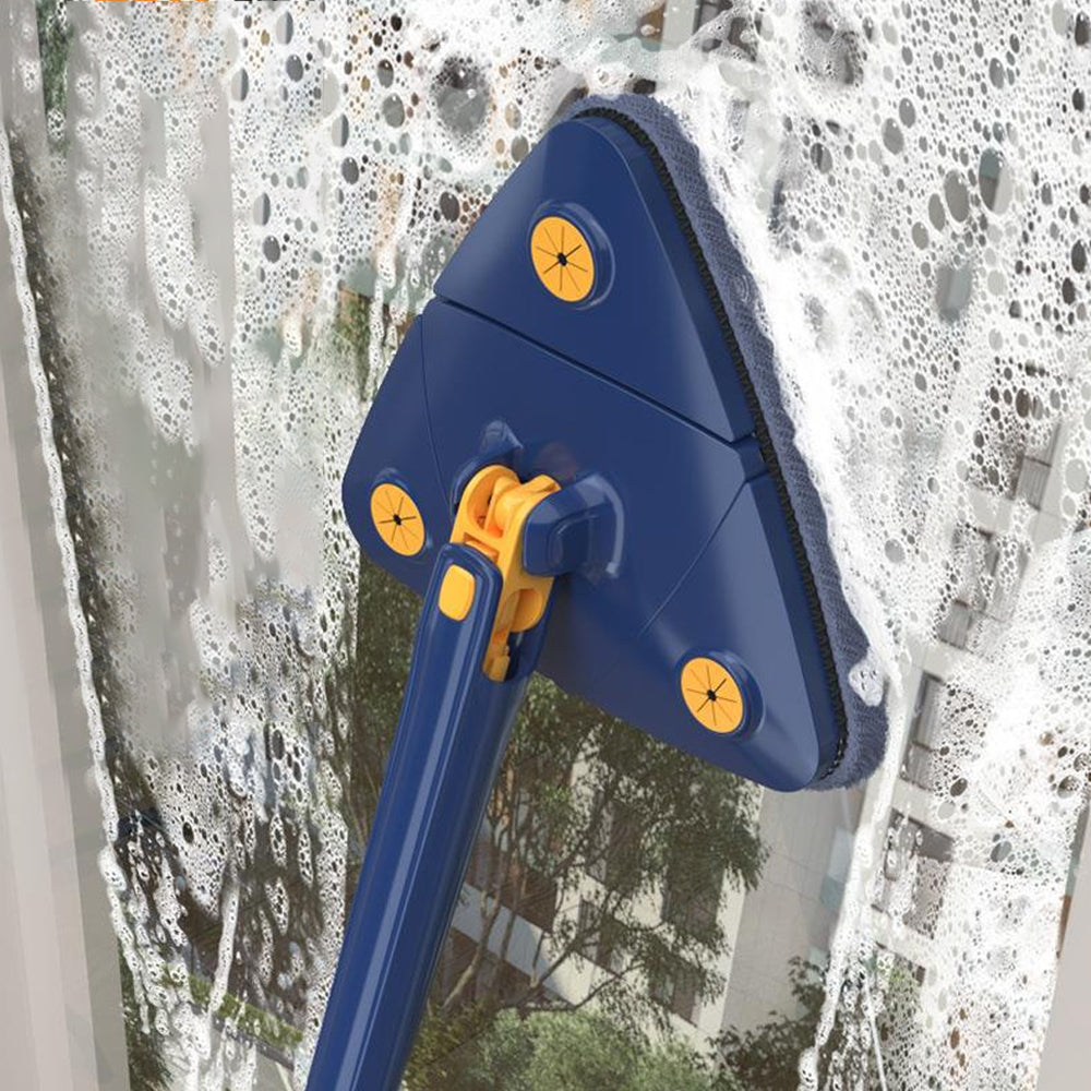 360 Degree Rotatable Triangle Cleaning Mop with 3 Cleaning Pads