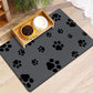 Pet Feeding Mat Absorbent Pet Placemat for Food and Water Bowl with Rubber Backing-Style 1