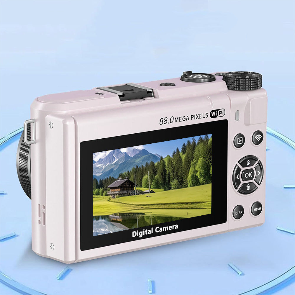Digital Camera with Flip Screen WIFI Remote Control Vlogging Camera