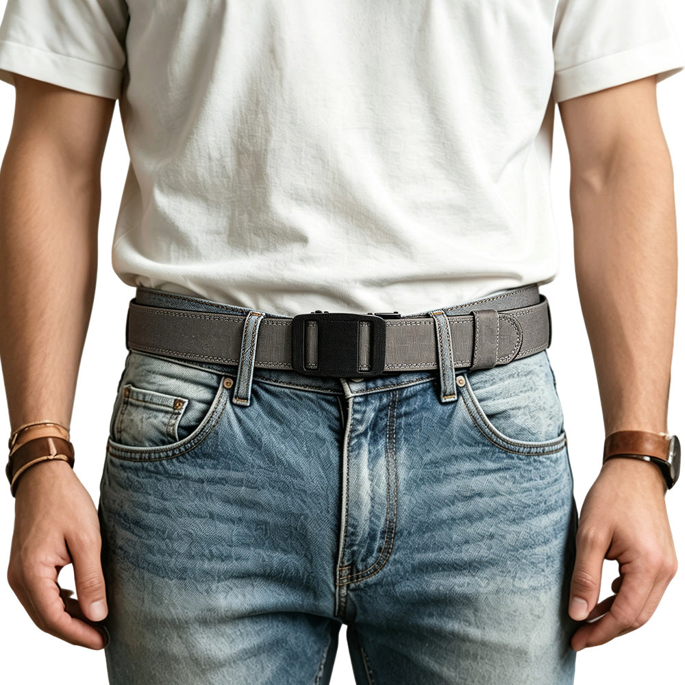 Double Layer Thickened Tactical Belt with Automatic Buckle