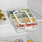 Divided Serving Tray with Lid and Handle Snack Box Container