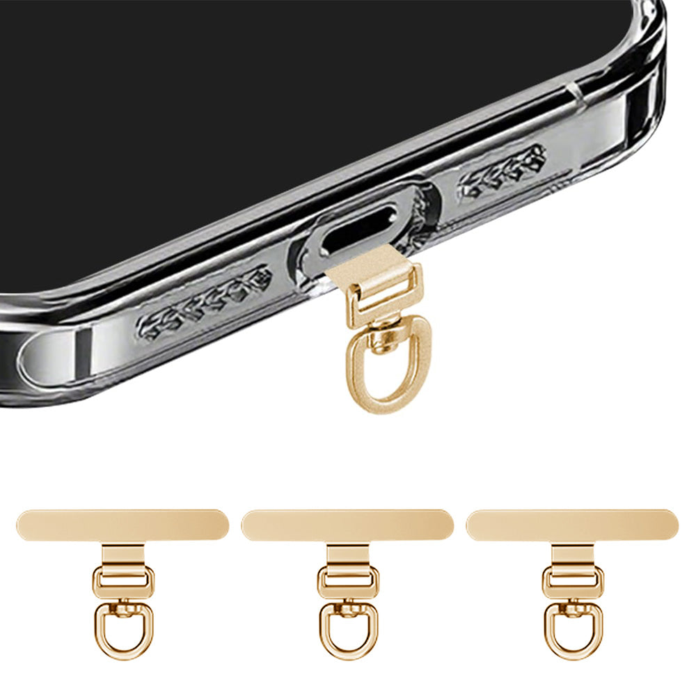 3 PCS Rotating Phone Tether Tab Stainless Steel Phone Strap Holder for most Phone Cases