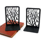 2Pcs Metal Decorative Bookends-Black