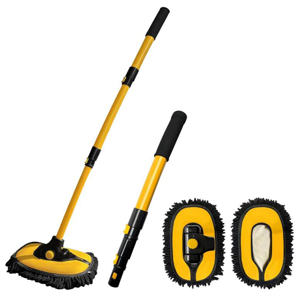15 Degree Curved Telescopic Car Wash Mop Brush Kit Vehicle Cleaning Mop Tool