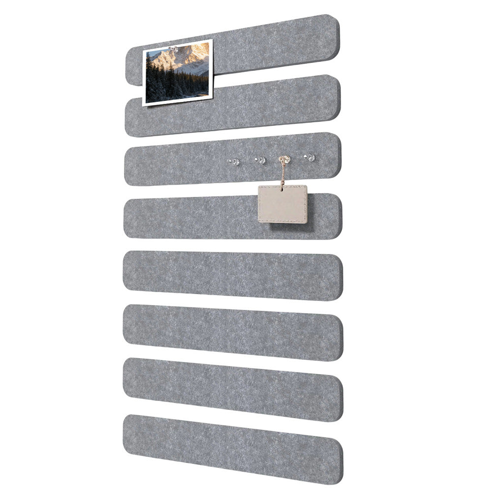 8 Pack Self Adhesive Felt Display Strips with 35 Push Pins for Wall Decor