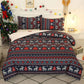 Christmas Pattern Quilt Duvet Doona Cover Set Single Double Queen King Size Bedding Set