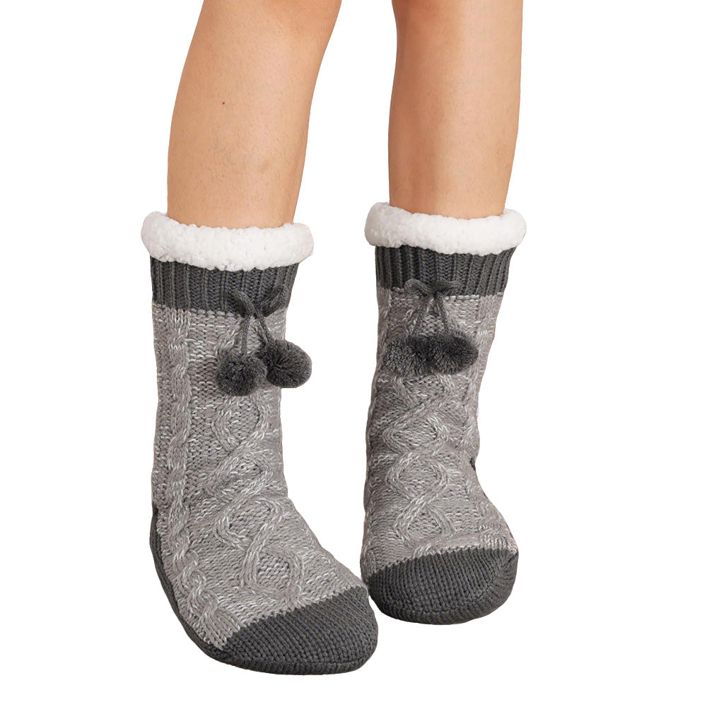 Womens Slipper Fuzzy Grips Socks Fluffy Winter Warm Thick Thermal Cozy Plush Non Slip Cabin Soft Fleece Socks