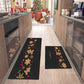 2Pcs Christmas Kitchen Washable Rectangular Floor Mat